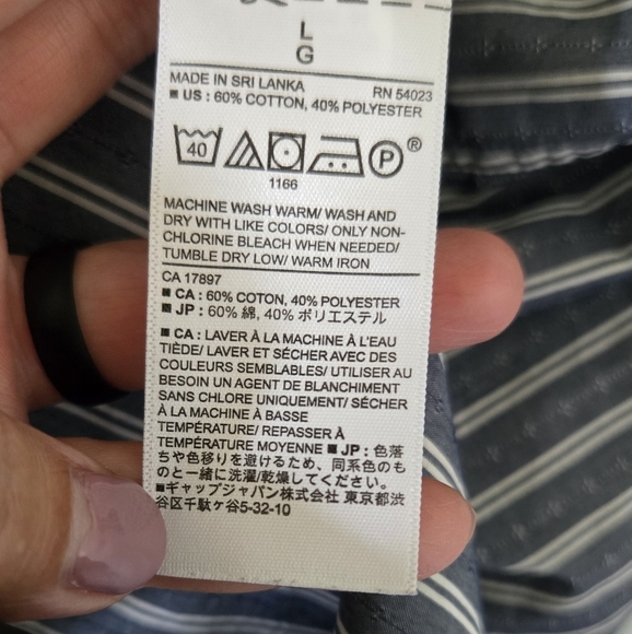 Banana Republic Chambray Short Sleeve Shirt Size Large - Picture 6 of 6